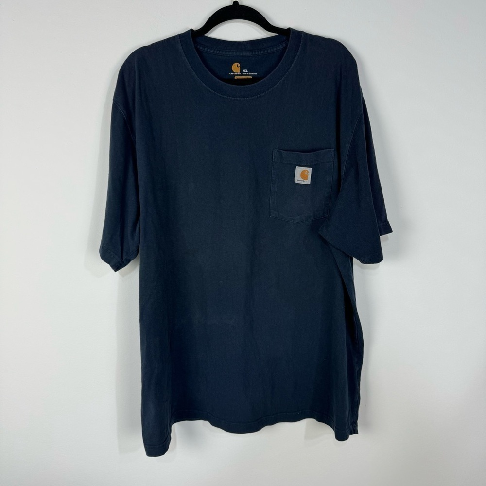 Carhartt Original Fit Navy Blue Short Sleeve Pocket Top